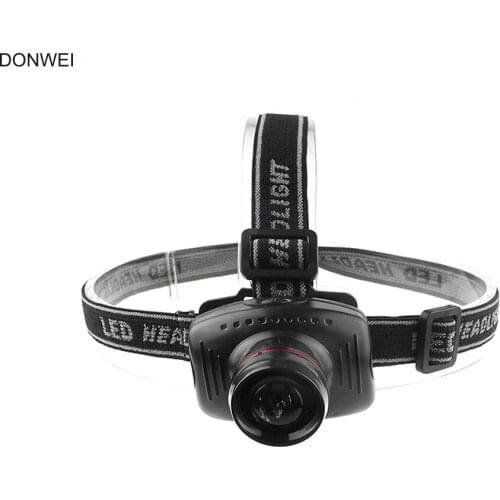 DONWEI 3W LED Headlights Portable High Elastic Band 3 Modes Adjustable Headlamp Indoor Outdoor Work Travel Torch Lights