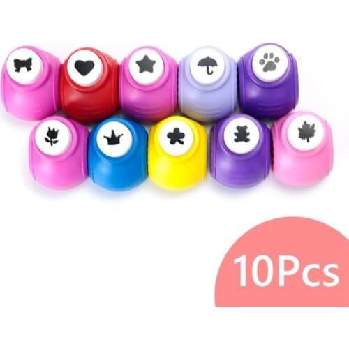10/20Pcs Hole Puncher Mini Scrapbooking Machine For Kids Paper Cutter Punchers Arts Crafts Flower Butterfly Punch Set Embossing