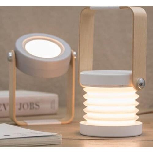 Creative Telescopic Lantern Night Light New Bedroom USB Charging Lamp Child Eye Protection Reading LED Folding Touch Table Lamp