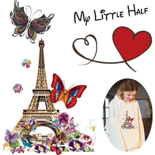 Lovely Beauty Patches T-shirt Dresses Sweater DIY Washable Appliques Heat Transfer Iron on Stickers For Girl Clothing Fabric