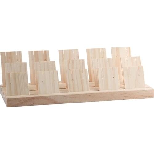 Fashion Wood Jewelry Display Necklace Charms Jewelry Display Tray Pendant Earrings Card Style Pendant Display Card 3 Slots