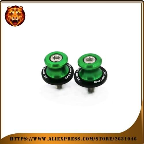 Motorcycle Aluminum CNC AccessorieSwingarm Spools Slider Stand Screw M8 (0.315 inch) For KAWASAKI Z900 Z 900 2017 2018 Logo