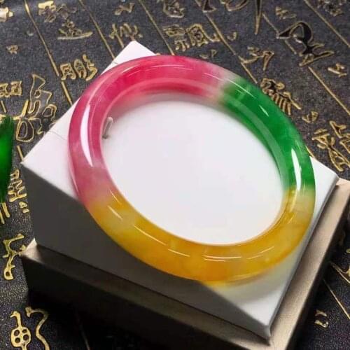 Class A Natural jadeit High ice Exquisite color Bracelet jewelry jade bangles Real jade women gift bracelet
