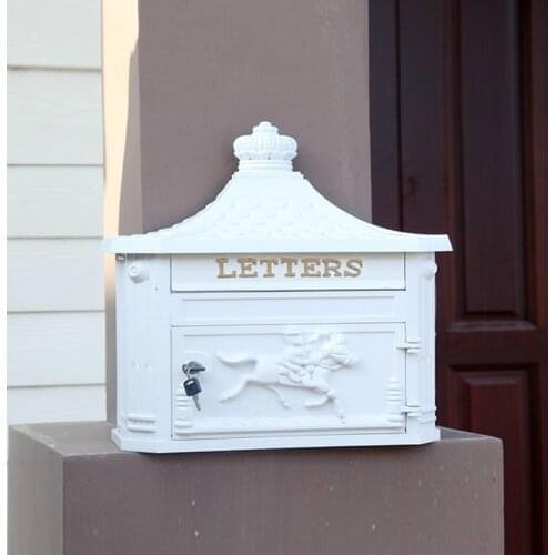 New Antique Wall Mounted Cast Aluminium Letterbox Victorian Postbox Mailbox