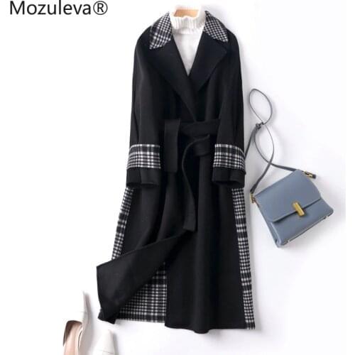 Mozuleva Autumn Double Side Cashmere Wool Coat Women Winter Japanese Style Loose Long Woolen Coat Solid Outwear Wool Trench Coat