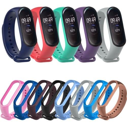Colors Strap For Xiaomi Mi Band 5 6 Silicone Wristband Bracelet Replacement Bracelet For Mi Band 4 3 TPU Soft Women Samrtwatch