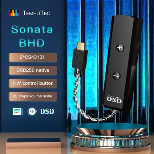 TempoTec Sonata BHD Type C To 2.5MM DSD256 For Android Phone&PC Headphone Amplifier USB DAC DUAL CS43131 Balance Output