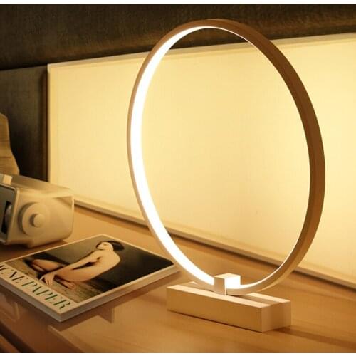Thrisdar Dia25CM 30CM Modern Minimalist Round Shape LED Table Lamp Eye Protect Bedroom Bedside Study Desk Table Light Lamp