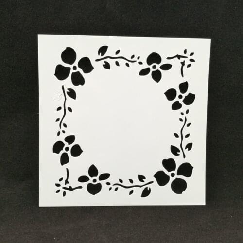 13*13 Flowers vine Layering Stencils for Diy scrapbook/photo album Decorative Embossing coloring,painting stencil,home decor