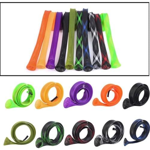 Fishing Rod Sleeve Rod Cover Braided Mesh Rod Spinning Protector Pole Fishing Gear Tools
