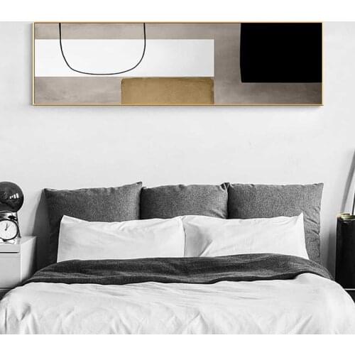 Vintage Abstract Geometric Color Block Canvas Paintings Posters Prints Wall Art Pictures for Living Room Bedroom Home Decoration