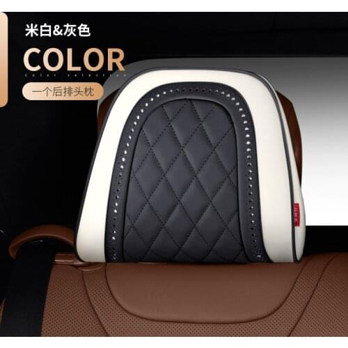Napa leather Car Seat Rest Cushion Headrest Car Neck Pillows For Mercedes Benz Maybach S-Class headrest car accessories