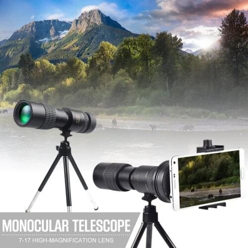 10-100x30 Monocular Telescope Mobile Phone Camera HD High Bak4 Prism Waterproof Wide View Zoom Single-tube Mini Telescope