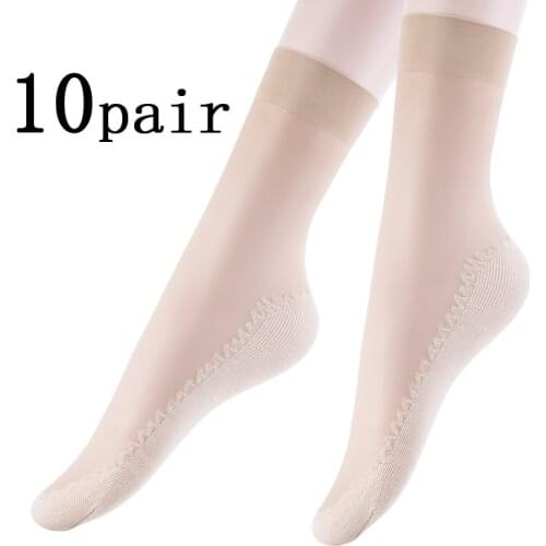 10 Pairs/ Lot New Velvet Silk Womens Socks Cotton Bottom Soft Non Slip Sole Massage Wicking Slip-resistant Sock