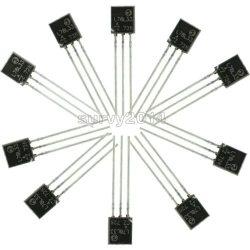 10PCS L78L33ACZ TO-92 78L33 L78L33 TO92 L78L33A 3.3V Voltage Regulator