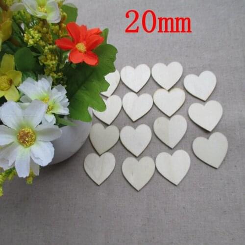 100pcs/lot) Blank unfinished wooden heart crafts supplies laser cut rustic wood wedding rings ornaments 20mm 1155