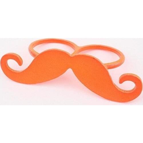 2021 European and American trade ring selling young fashion color candy-colored beard double ring ring