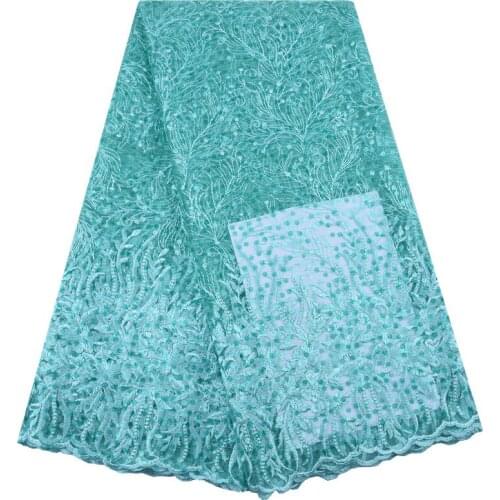 Kalume Sequins African Lace Fabric Pure White French Mesh Lace Fabric With Sequins Nigerian Tulle Laces For Wedding Party F1917