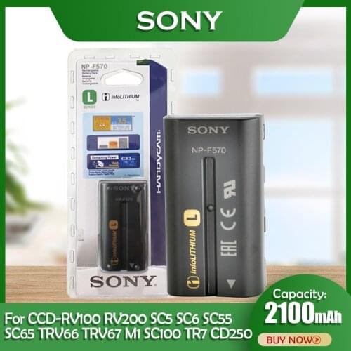 Sony 2100mAh NP-F570 NP F570 NPF570 Camera Battery For NP-F330 NP-F530 NP-F570 NP-F730 NP-F750 CCD-RV100 CCD-SC55 CCD-RV200