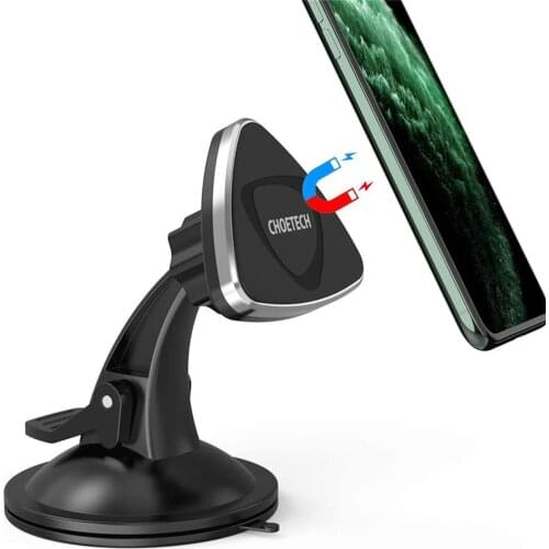 CHOETECH Car Mount Magnetic Phone Holder Suction Cup Car Mount for iPhone Xs MAX/XR/X/8,Galaxy Note 10/S10/S9/Note8/S8/S7, LG