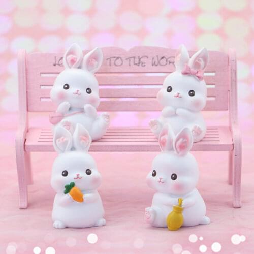Car Cute Bunny Personality Anime Mini Doll for Car Goods Car Interior Accessories Decoration Car Interior Accessories