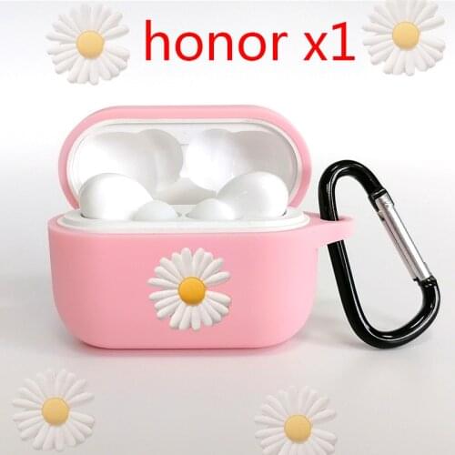 Daisy Flower Case for Honor Earbuds X1 Case luxury Silicone Wireless bluetooth Earphone Case for HUAWEI Honor X1 Cover