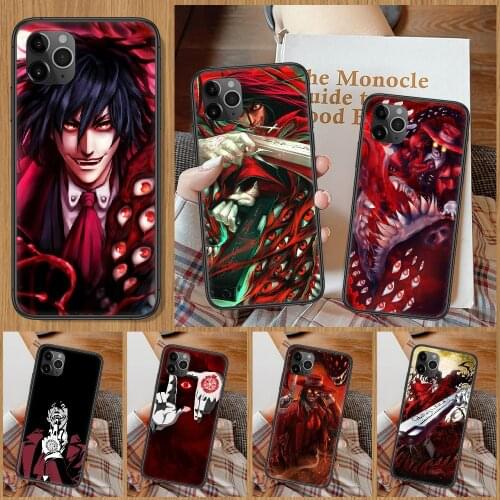 Anime Hellsing Alucard Phone Case For iphone 5 5S SE 2 6 6S 7 8 11 12 Mini Plus X XS XR Pro Max black luxury back trend Etui