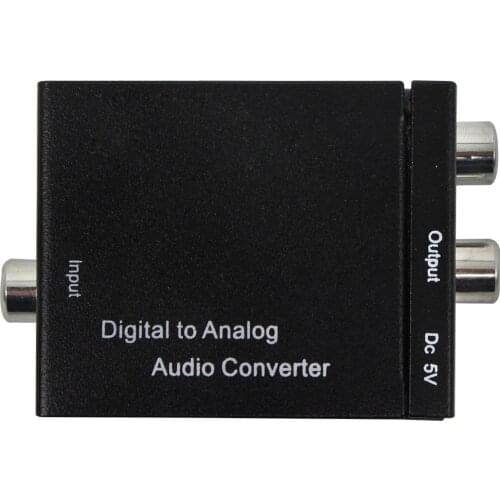 Digital to Analog Audio Converter Digital Optical CoaxCoaxialToslink to Analog RCA L/R Audio Converter Adapter Amplifier