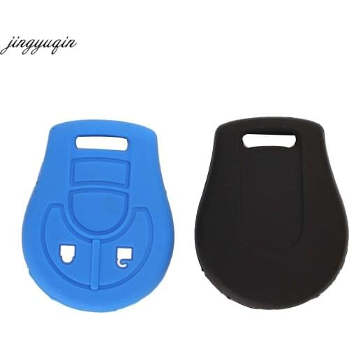 Jingyuqin Remote Silicone Key Case Cover For Nissan March Tiida Altima Armada Cube Juke Maxima Pathfinder Rogue Sentra Versa