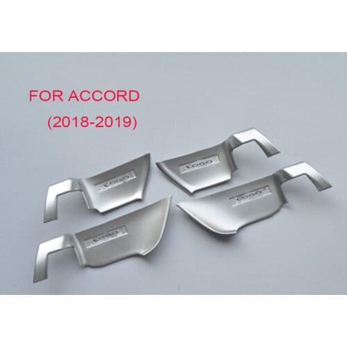 For Honda 10th Gen Accord 2018 2019 Interior Door Handle Bowl Trim Cover Matte ABS Decoration Car Styling Accessories