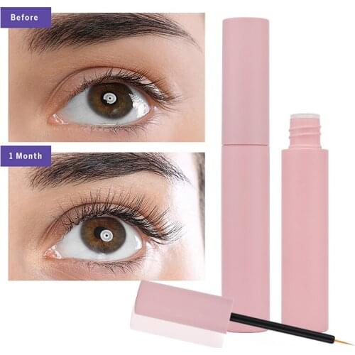 Eye Lash Extension Growing Essence Eyelashes Pink Tube Makeup Cosmetics Natural Eyelash Growth Serum