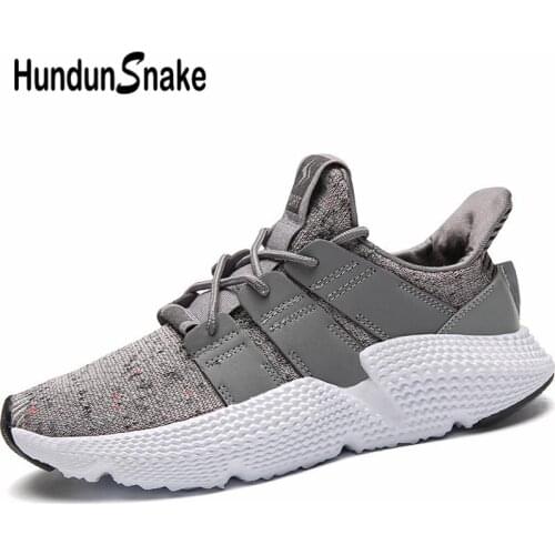 Hundunsnake Mesh Mens Running Shoes Sports Shoes For Male Sneakers Men Summer Chaussure Homme Sport Shoe Tennis Gray Walk B-023