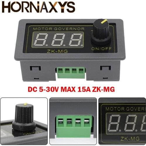 DC 5-30V DC Motor Controller PWM Adjustable Speed 12v 24v 5A Digital display encoder duty ratio frequency MAX 15A ZK-MG