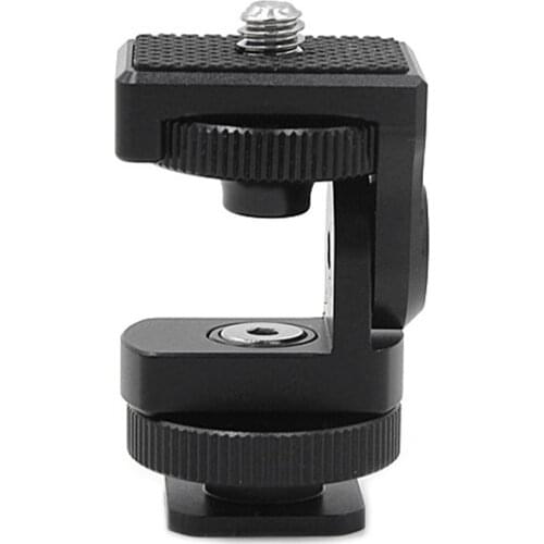 DSLR Camera Field Monitor Mount 1/4" Screw Mini Ball Head Mount 360° Rotation Smartphone Hot Shoe Recorder