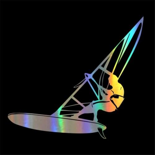 Funny Car Stickers Surfing Sailing Extreme Sports Pvc Waterproof Decals, 17.5 * 15.8cm