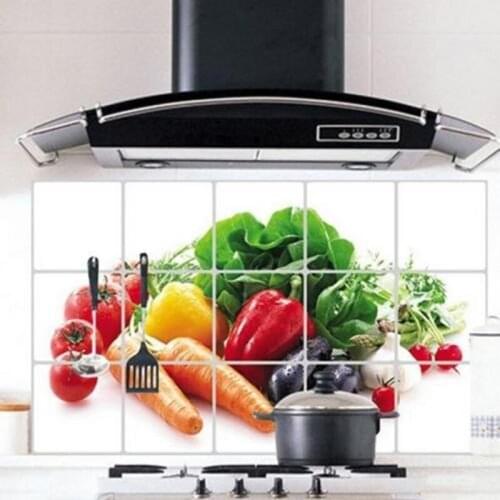 Wall stickers Creative Kitchen Oil-proof Removable Wall Stickers Art Decor Home Decal Wallpapers For Kitchen