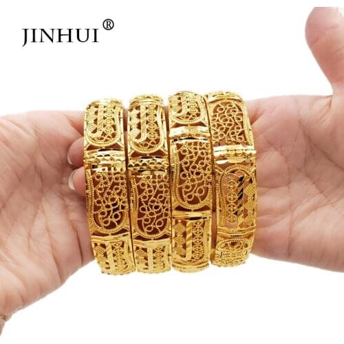 Jin Hui 2019 New fashion Jewelry Ethiopian Bangle for Women Dubai can open Bracelet Jewelry African Arab Gifts Bride jewelry