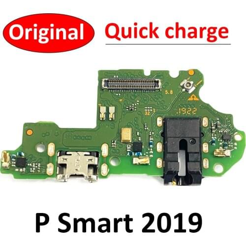 Original For Huawei P Smart 2019 Dock Connector Micro USB Charger Charging Port Flex Cable Microphone Board