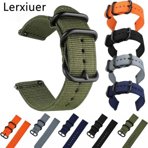 Nylon watch band For Samsung galaxy watch active 2 46mm 42mm Gear S3 amazfit bip Bracelet 22mm 20mm Huami watch gt 2 pro strap