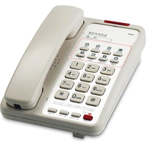 Telephone Landline for Home Hotel Office, Corded Business Desktop Phone with Speaker, Support One-Button Redial, and Flash