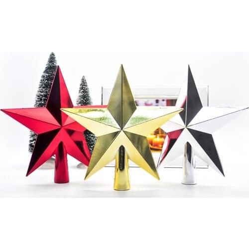 20cm Venus Christmas Tree Top Star 3D Pentagram Christmas Ornament Decoration Desktop Christmas Decoration Happy New Year