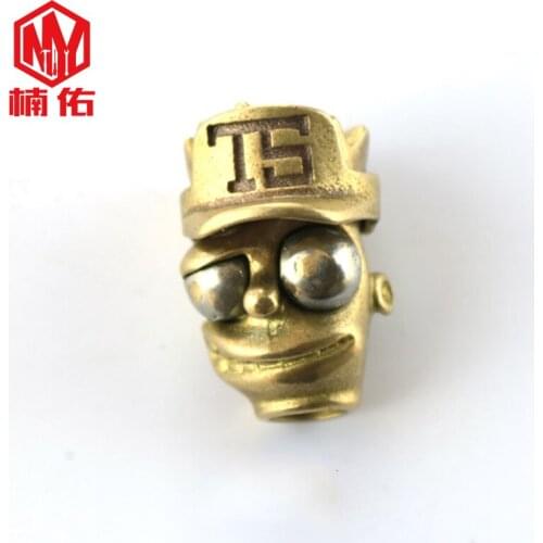 1PCS Pure Brass Retro EDC Variety Pendant Knife Bead DIY Handmade Pendant Paracord Bead