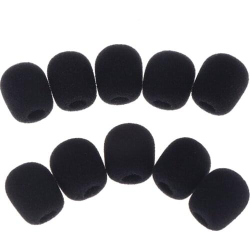 10pcs Headset Replacement Foam Microphone Cover Telephone Headset Mic Cover Microphone Windscreen Windshied Headset Foam 25*8mm
