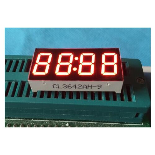 10PCS x 0.36 inches Red With Clock Common Cathode/ Anode 4 Digital Tube LED Display Module