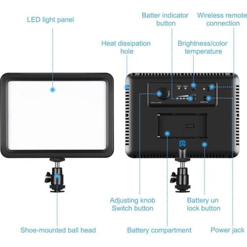 116 LEDs Photography Lighting Kit Fill Light for Studio Lights Working Desk