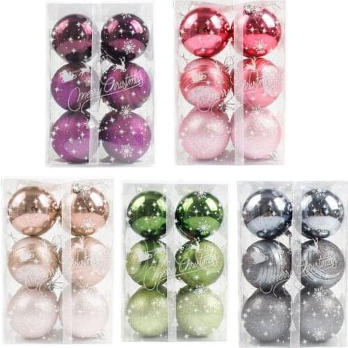 12 Pcs Shining Christmas Ball Small Shatterproof Christmas Tree Hanging Home Garden Christmas Decoration Supplies Hot Sale