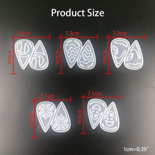 32CE Halloween Earrings Mold Silicone Earring Mold Earring Jewelry Epoxy Resin Casting Resin Jewelry Making Diy Craft