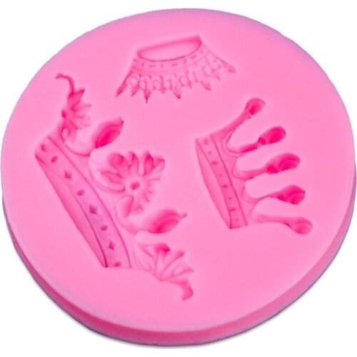 3D Round Silicone Crown Chocolate Fondant Mold Cake Decorating Tools Bakeware JH108