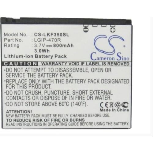 Cameron Sino 1800mAh battery for LG KF350 KF350 Ice Cream KP500 KP500 Cookie KP501 LGIP-470R SBPL0096501 SBPL0096502