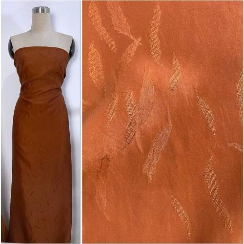 Hollow Heavy Jacquard Silk Fabric Cheongsam Horse Face Dress Flower Luo Hong Cloud Yarn Feather